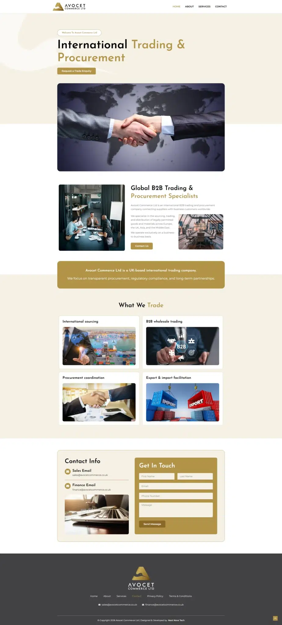 Avocet Commerce – UK E-commerce & Online Retail Website Design by Next Nova Technologies