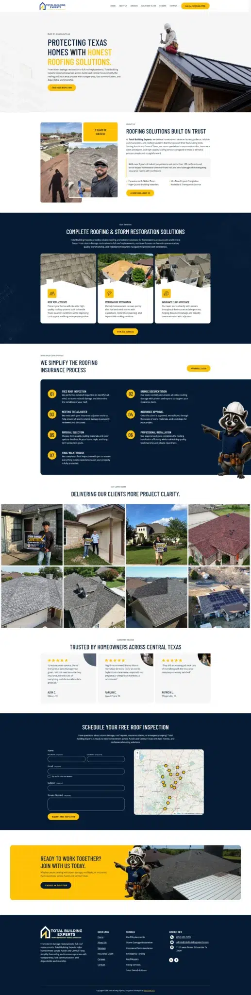 Total Building Experts – Construction & Building Services Website Design by Next Nova Technologies