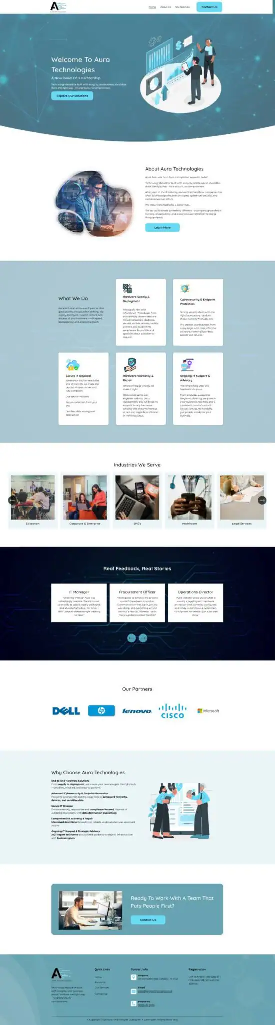 Aura Technologies website