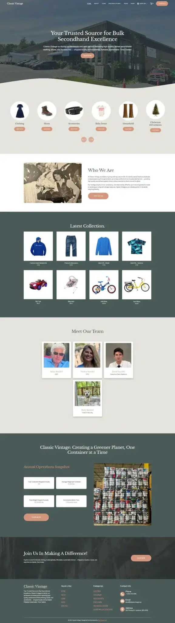 Classic Vintage website
