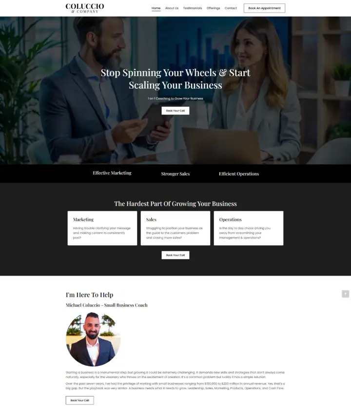 Coluccio Solution website