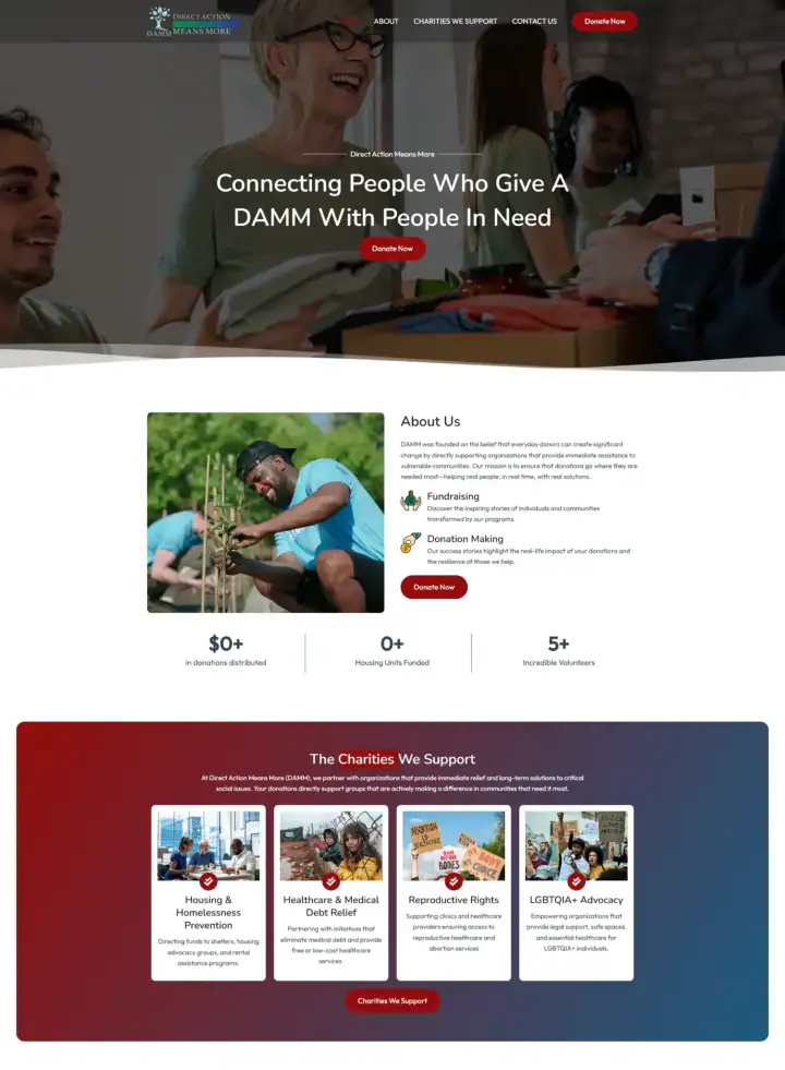 Direct Action website homepage