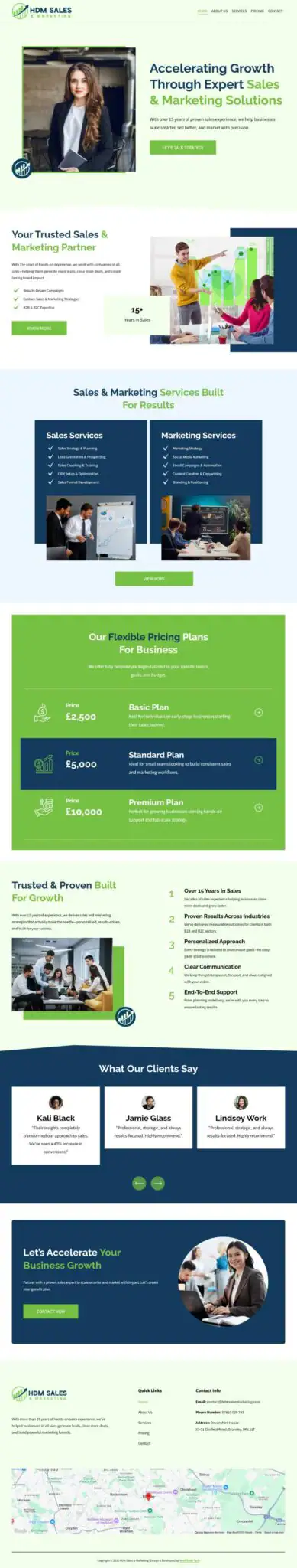 HDM Sales Marketing website