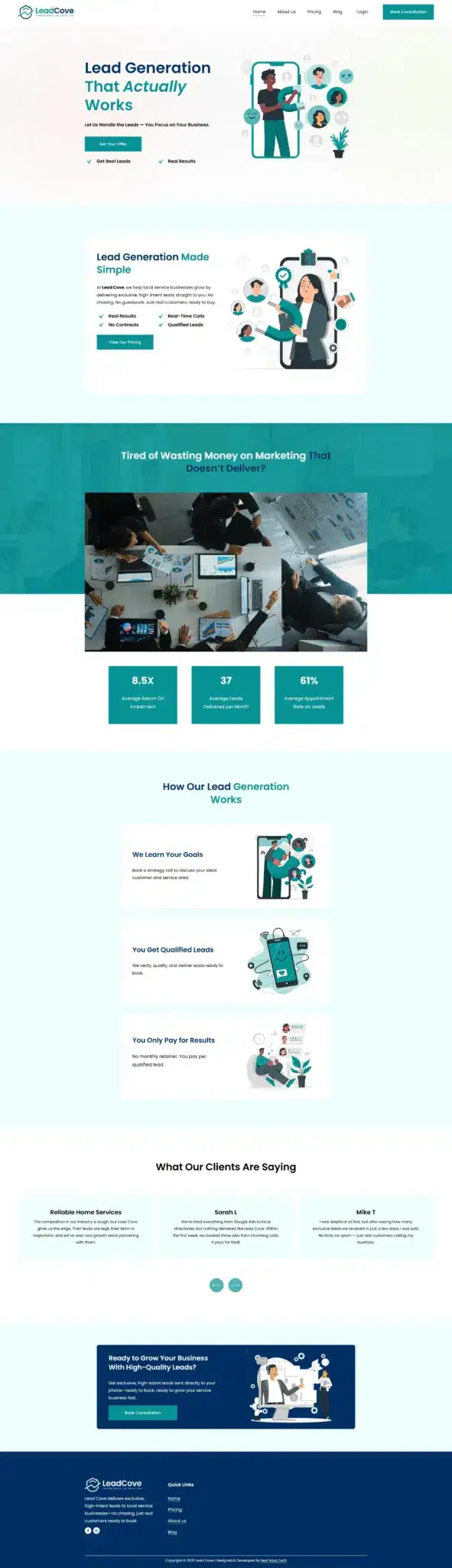 Lead Cove website