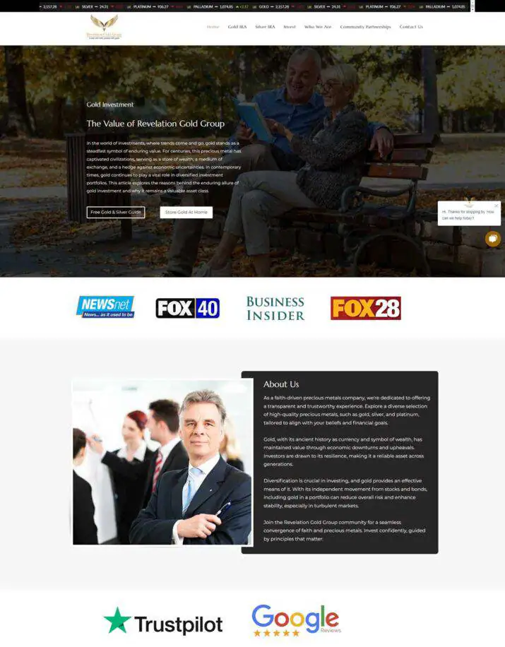 Revelation Gold Group Gold IRA website