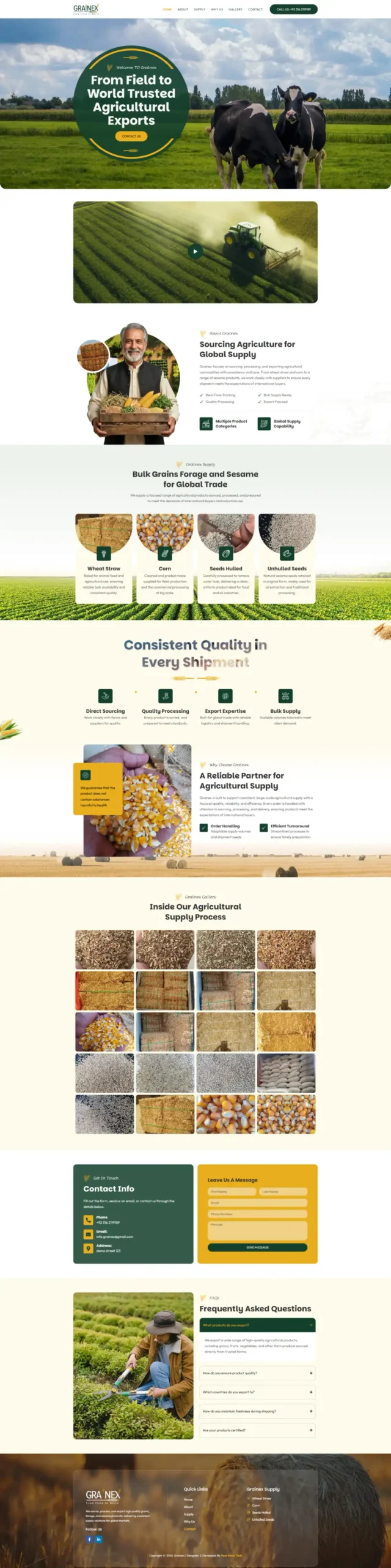 Grainex website homepage