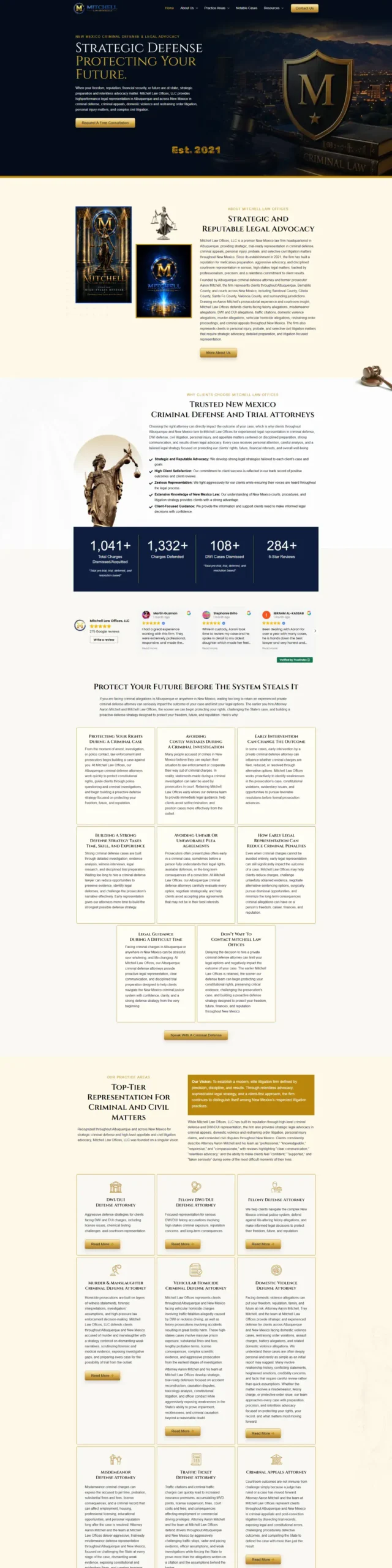 Mitchell Law Offices website homepage